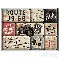 Magnesy komplet 9 sztuk Route 66 Nostalgic Art 83117