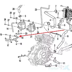 Wspornik Keeway RKR 125 EFI Euro 4 65430V030000