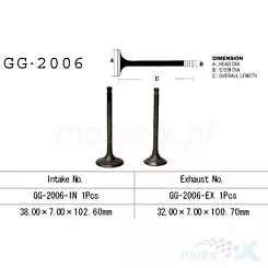 Zawór ssący Vesrah GG-2006-IN