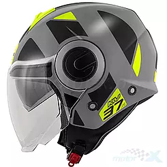 Kask otwarty Jet z bledną, homologacja ECE 22.06, Kappa KV37 Evo Style black-grey