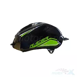 Zbiornik paliwa czarno-zielony, pompa na 8 śrub, Junak Racer 125