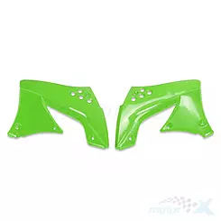 Osłony chłodnicy zielone UFO Plast Kawasaki KXF 450   09-11