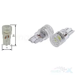 Żarówki W5W W2.1x9.5d 1SMD5050 12V T10 LED  Bosma 3987 White Wide Viewing White Cristal  2 sztuki 
