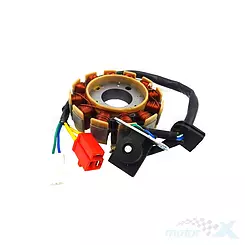 Stator iskrownik, stojan alternatora, 12 cewek, 2x kostka 3/2 piny, Junak 607 Euro 5
