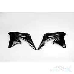 Osłony chłodnicy czarne UFO Plast Suzuki RMZ 250 10-18