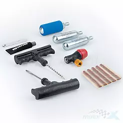 Zestaw naprawczy przebitych bezdętkowych opon Oxford CO2 Tyre Repair Kit 1