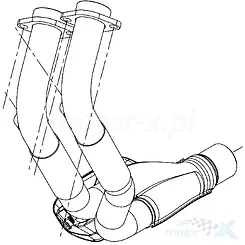 Kolektor wydechowy Benelli TRK 502 Euro 5