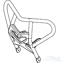 Zderzak przedni srebrny MBS Kymco Maxxer