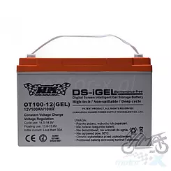 Akumulator żelowy WM Motor OT100-12 12V 100Ah, solar, camper