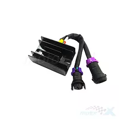 Regulator napięcia, 2x kostka okrągła 2/3 piny, 5 przewodów, 76x48mm, Junak M11 / M11 Cafe / M14 / M15 | M16 125 EURO 5