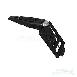 Błotnik tylny, czarny, pod tablice rejestracyjną z lampką led, kąt 60°, Racetech PTLED0NR012