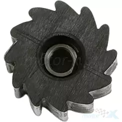 Rolka napinacza łańcucha napędowego, 8x38x24mm, uniwersalna, zębata, czarna, UFO Plast KA04754001