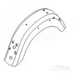 Błotnik tylny, grey JM, Keeway Superlight 125 2020 65750K23JM02