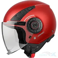 Kask motocyklowy, otwarty, AXXIS METRO S czerwony matowy