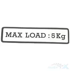 Naklejka informacyjna, maksymalny ładunek 5kg, Kymco