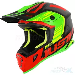 Kask offroad JUST1 J38 BLADE Red Lime Black