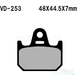 Klocki hamulcowe Vesrah Organic VD-253