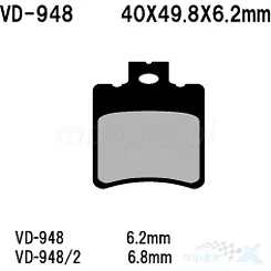 Klocki hamulcowe Vesrah Organic VD-948/2