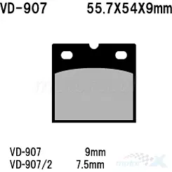 Klocki hamulcowe Vesrah Organic VD-907/2