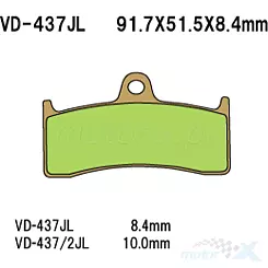 Klocki hamulcowe Vesrah Sintered Metal VD-437/2JL