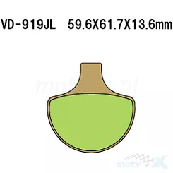 Klocki hamulcowe Vesrah Sintered Metal VD-919JL