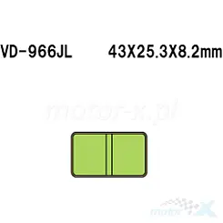 Klocki hamulcowe Vesrah Sintered Metal VD-966JL