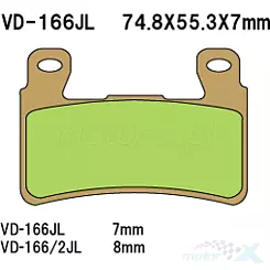 Klocki hamulcowe Vesrah Organic VD-166RJL