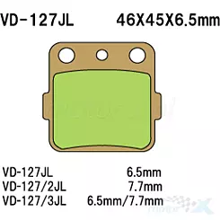 Klocki hamulcowe Vesrah Sintered Metal VD-127/3JL