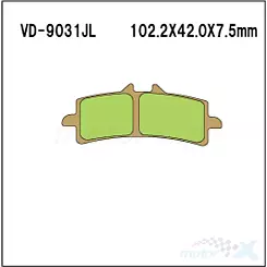 Klocki hamulcowe Vesrah Sintered Metal VD-9031JL