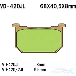 Klocki hamulcowe Vesrah Sintered Metal VD-420/2JL