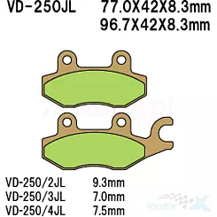 Klocki hamulcowe Vesrah Sintered Metal VD-250JL