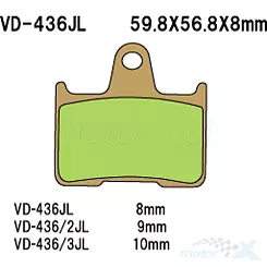 Klocki hamulcowe Vesrah Sintered Metal VD-436/2JL