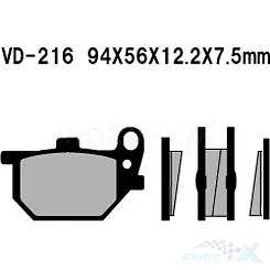Klocki hamulcowe Vesrah Organic VD-216