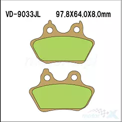 Klocki hamulcowe Vesrah Sintered Metal VD-9033JL