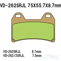 Klocki hamulcowe Vesrah Organic VD-262SRJL