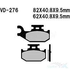 Klocki hamulcowe Vesrah Organic VD-276
