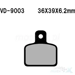 Klocki hamulcowe Vesrah Organic VD-9003