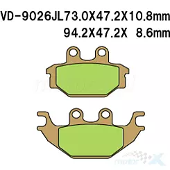Klocki hamulcowe Vesrah Sintered Metal VD-9026JL