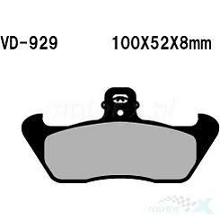 Klocki hamulcowe Vesrah Organic VD-929