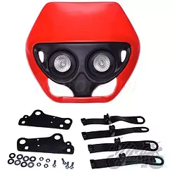 Lampa uniwersalna przednia z halogenami czerwona