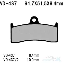 Klocki hamulcowe Vesrah Organic VD-437