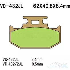 Klocki hamulcowe Vesrah Sintered Metal VD-432/2JL