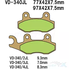 Klocki hamulcowe Vesrah Sintered Metal VD-340/3JL