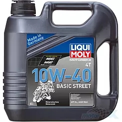 Olej silnikowy Liqui Moly Motorbike Basic Street 3046 półsyntetyczny 4T 10W40 4L