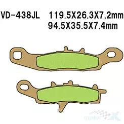 Klocki hamulcowe Vesrah Sintered Metal VD-438JL