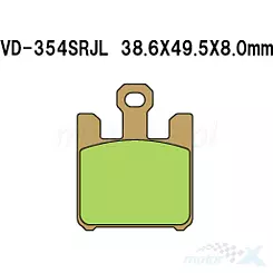 Klocki hamulcowe Vesrah Organic VD-354SRJL