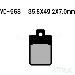 Klocki hamulcowe Vesrah Organic VD-968