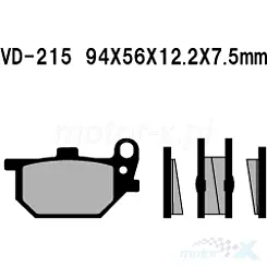 Klocki hamulcowe Vesrah Organic VD-215