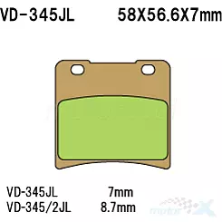 Klocki hamulcowe Vesrah Sintered Metal VD-345JL
