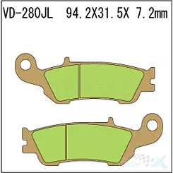 Klocki hamulcowe Vesrah Sintered Metal VD-280JL